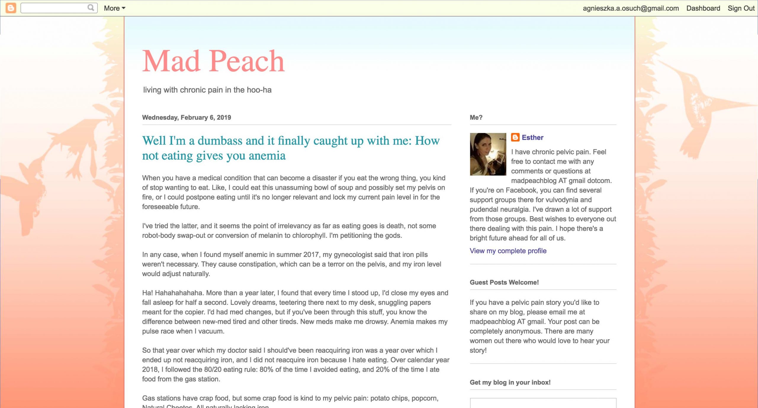 Mad Peach - blog about living with vulvodynia